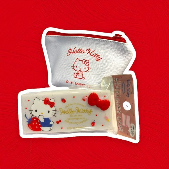 Hello Kitty Bundle-Soap Dish, Soft Pouch, Toothbrush Holder, Pouch, Case-NEW - Picture 2 of 3